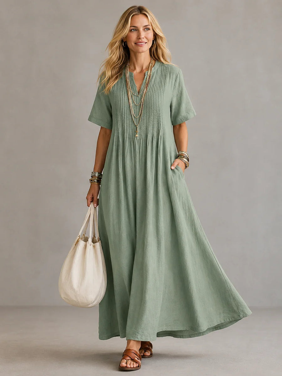 Genesis™ Flowing V-Neck Maxi Dress